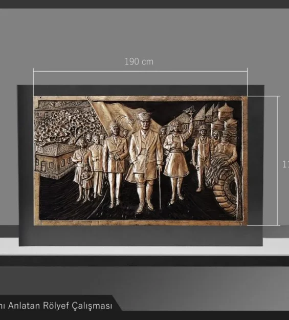 Atatürk inklapları konulu rölyef çalışması